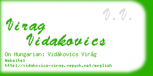 virag vidakovics business card